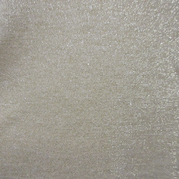 TRINA TURK Womens Gold Glitter Top Shirt S Metallic Sparkle Beige USA Made Y2K - Picture 6 of 8